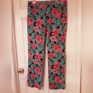 NWOT Vineyard vines Mens Christmas poinsettia pants 34x34